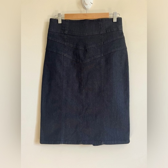 Nanette Lepore Dresses & Skirts - VTG Nanette Lepore Black Denim Classic Pencil Skirt Made in the USA Size 8